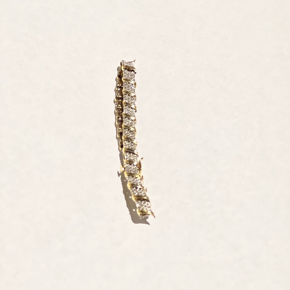 10K Yellow Gold 2 Carat Diamond Bracelet 10k Yellow Gold Earrings And 2 Toe Ring - Picture 10 of 14